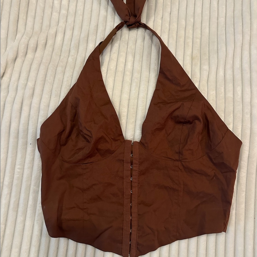 Women's trendy crop corset halter top